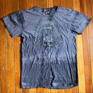 Skull Tie Dyed Harley Davidson Tee